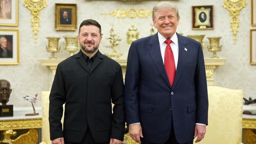 Trump, Zelenskiy ile Beyaz Saray'da bir araya geldi