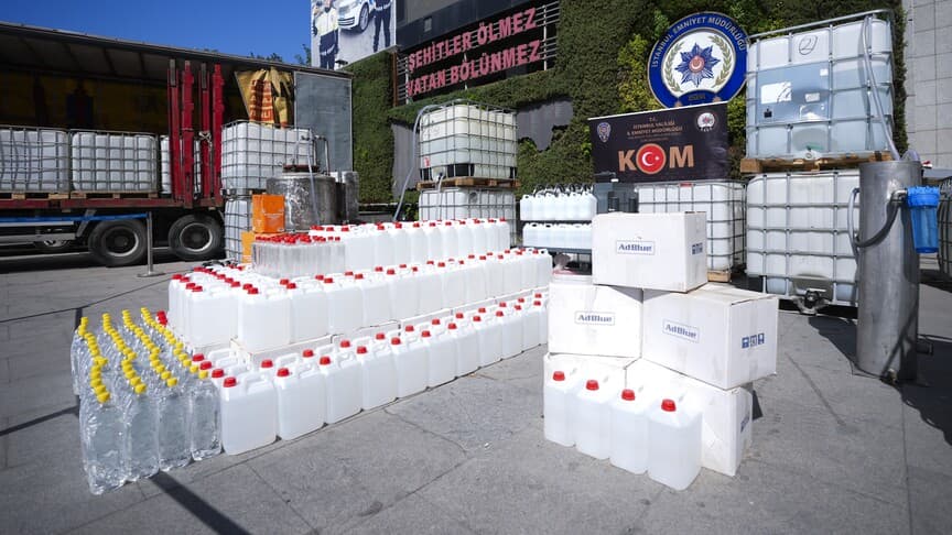 Yılbaşından bu yana 500 bin litre sahte içki ele geçirildi