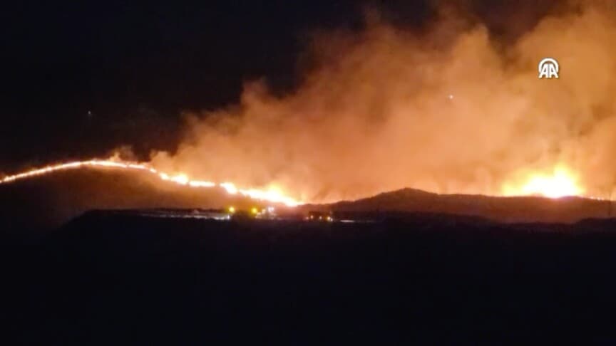 Adıyaman'daki orman yangını söndürme çalışmaları sürüyor