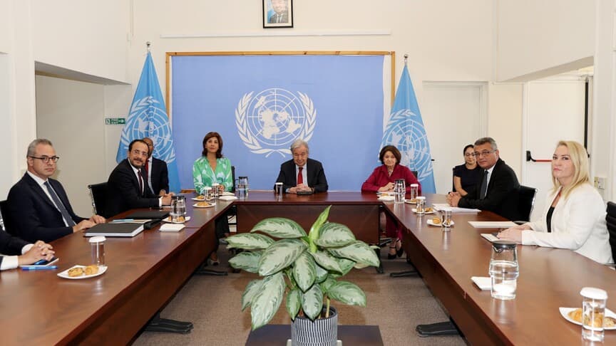 Kıbrıs'ta BM Genel Sekreteri Guterres ile üçlü görüşme gerçekleştirildi