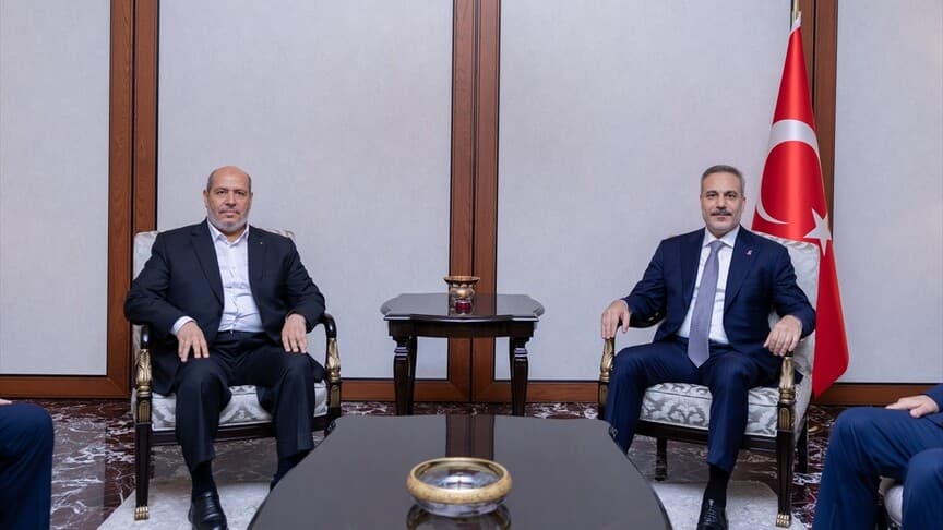 Bakan Fidan, Hamas Siyasi Büro Başkanı Hayye'yi kabul etti