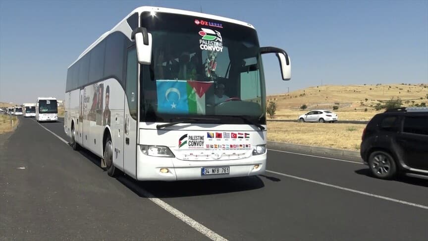 Filistin Konvoyu Bosna Hersek'ten Habur Sınır Kapısı'na ulaştı