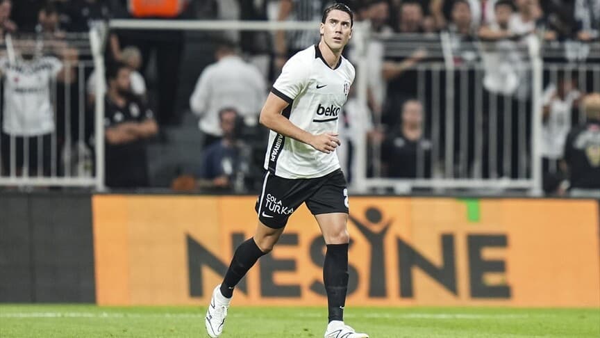 Vlahovic, Beşiktaş'ta ilk kez maç kadrosunda yer aldı