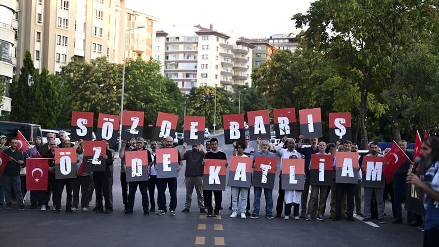 Ankara'da İsrail'in Gazze saldırıları protesto edildi