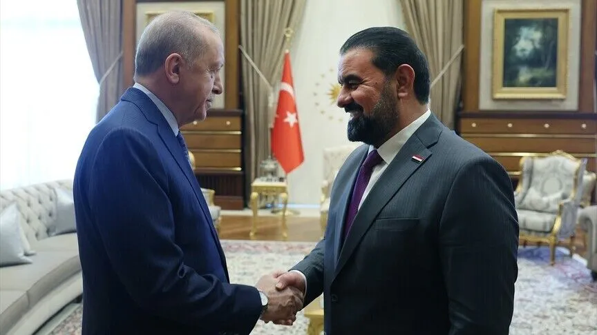 Cumhurbaşkanı Erdoğan, Irak Meclis Başkanı Halbusi'yi kabul etti