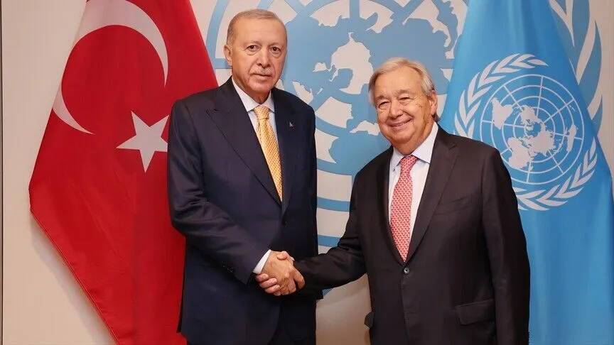 Cumhurbaşkanı Erdoğan, BM Genel Sekreteri Guterres ile buluştu