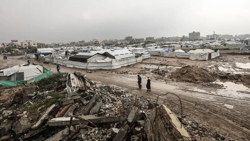 BM: Gazze'de nüfusun beşte biri sel riski altında