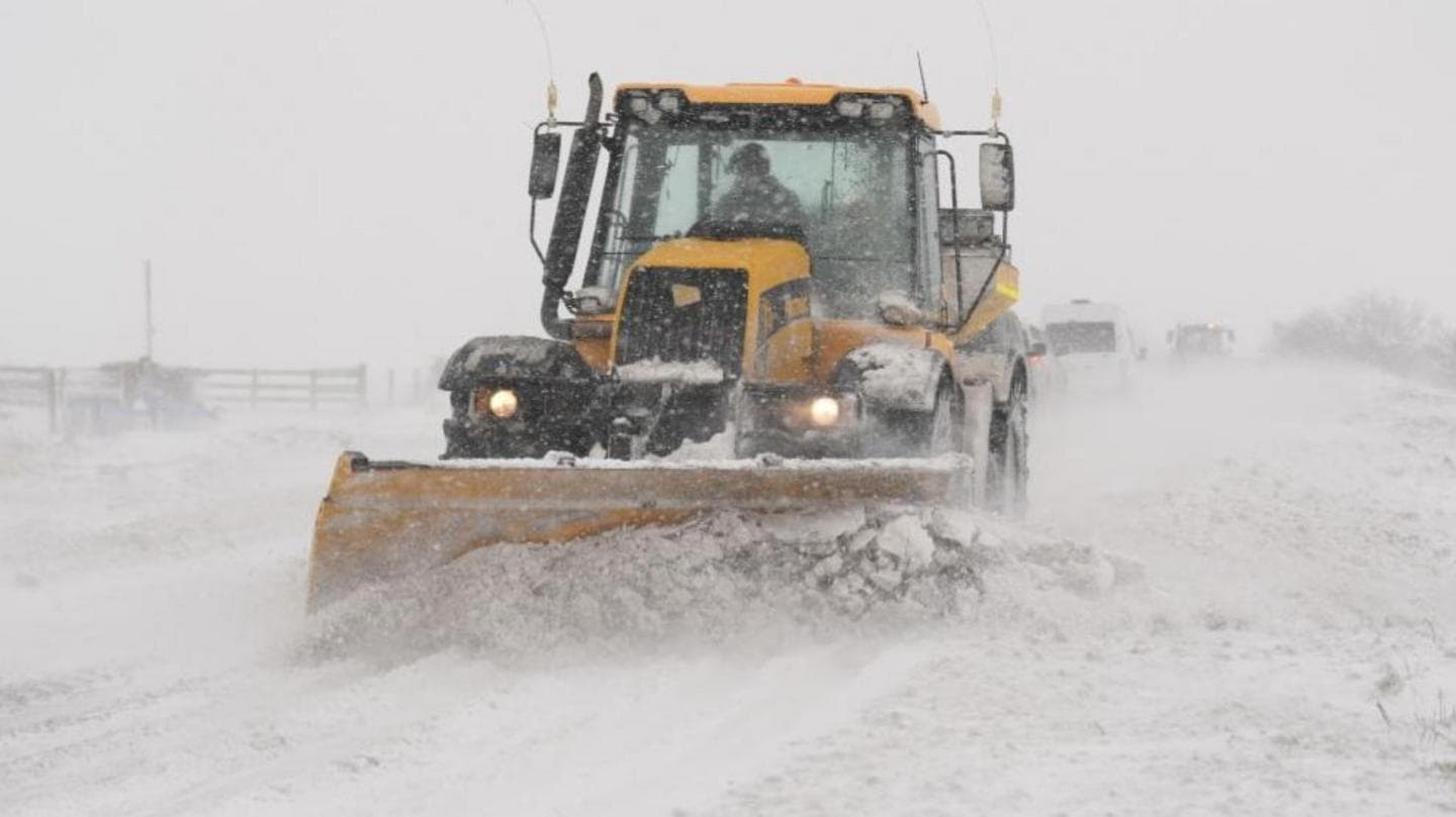 Weather warnings in place as snow and ice blanket parts of UK