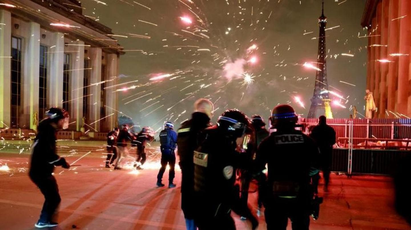 Paris disturbances and 127 arrests mar PSG's Champions League win