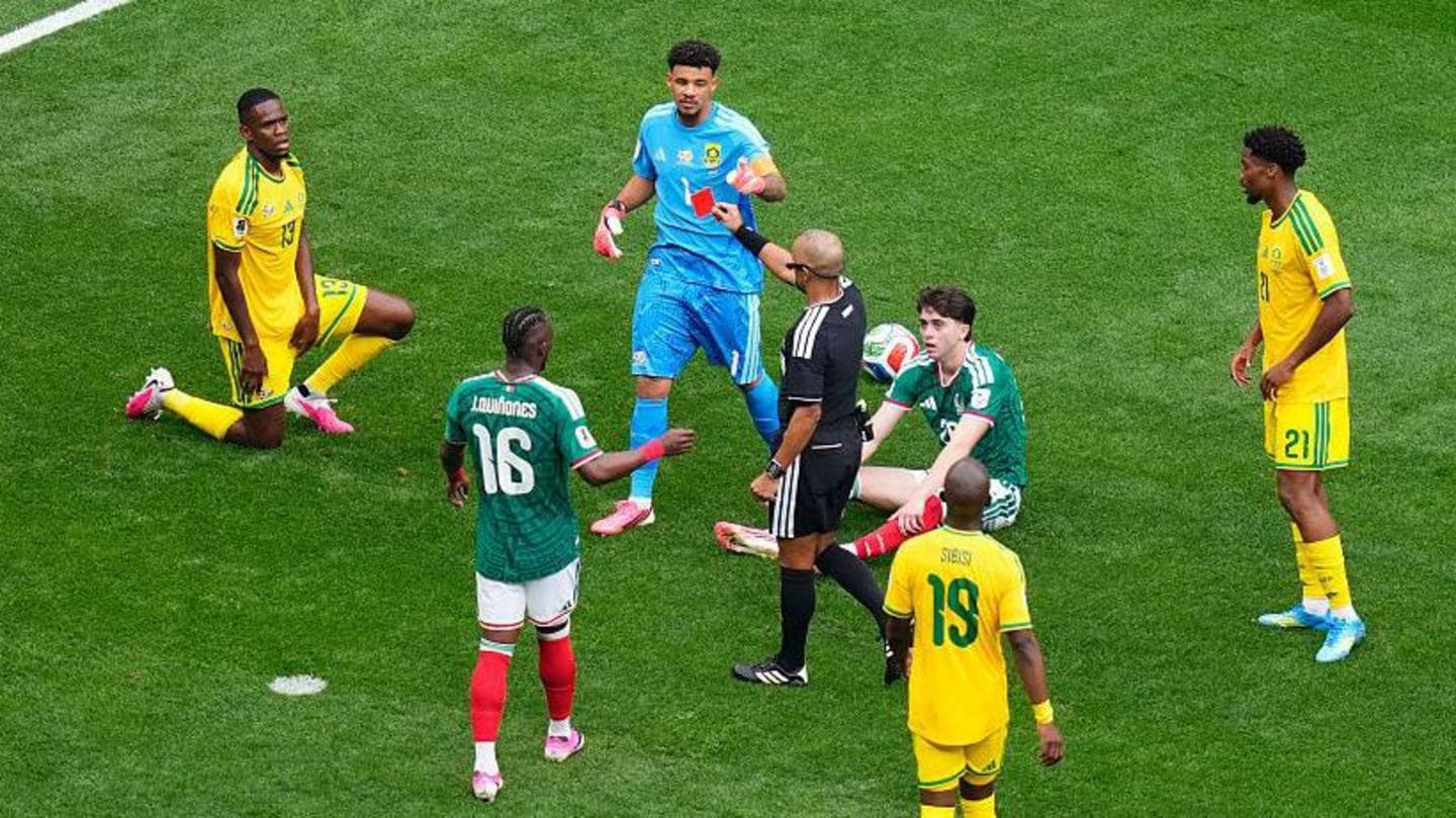 Three Players Sent Off in World Cup Opener as Mexico Defeats South Africa 2-0