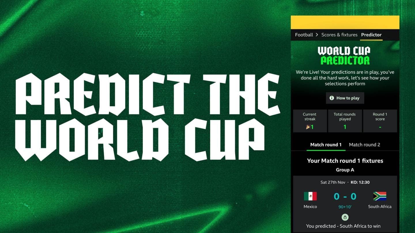 Join BBC Sport's New World Cup Predictor Game for a Chance to Win a Signed Football