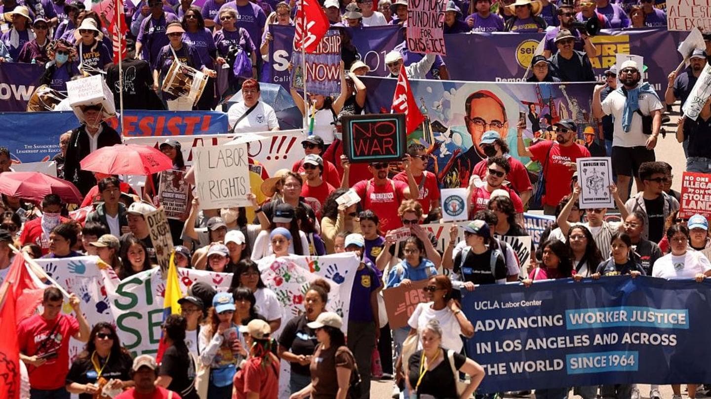 Watch: May Day protests take place across major US cities