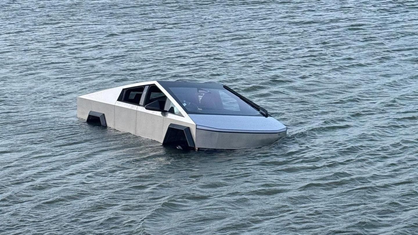 Driver of Tesla Cybertruck arrested after vehicle enters Grapevine Lake, police report