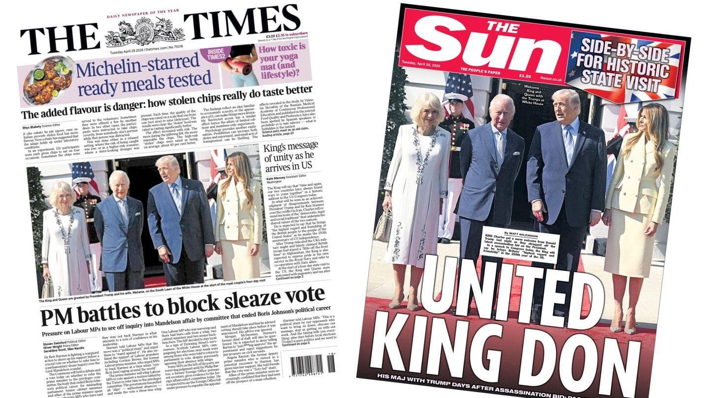 'United King Don' and 'PM battles to block sleaze vote'