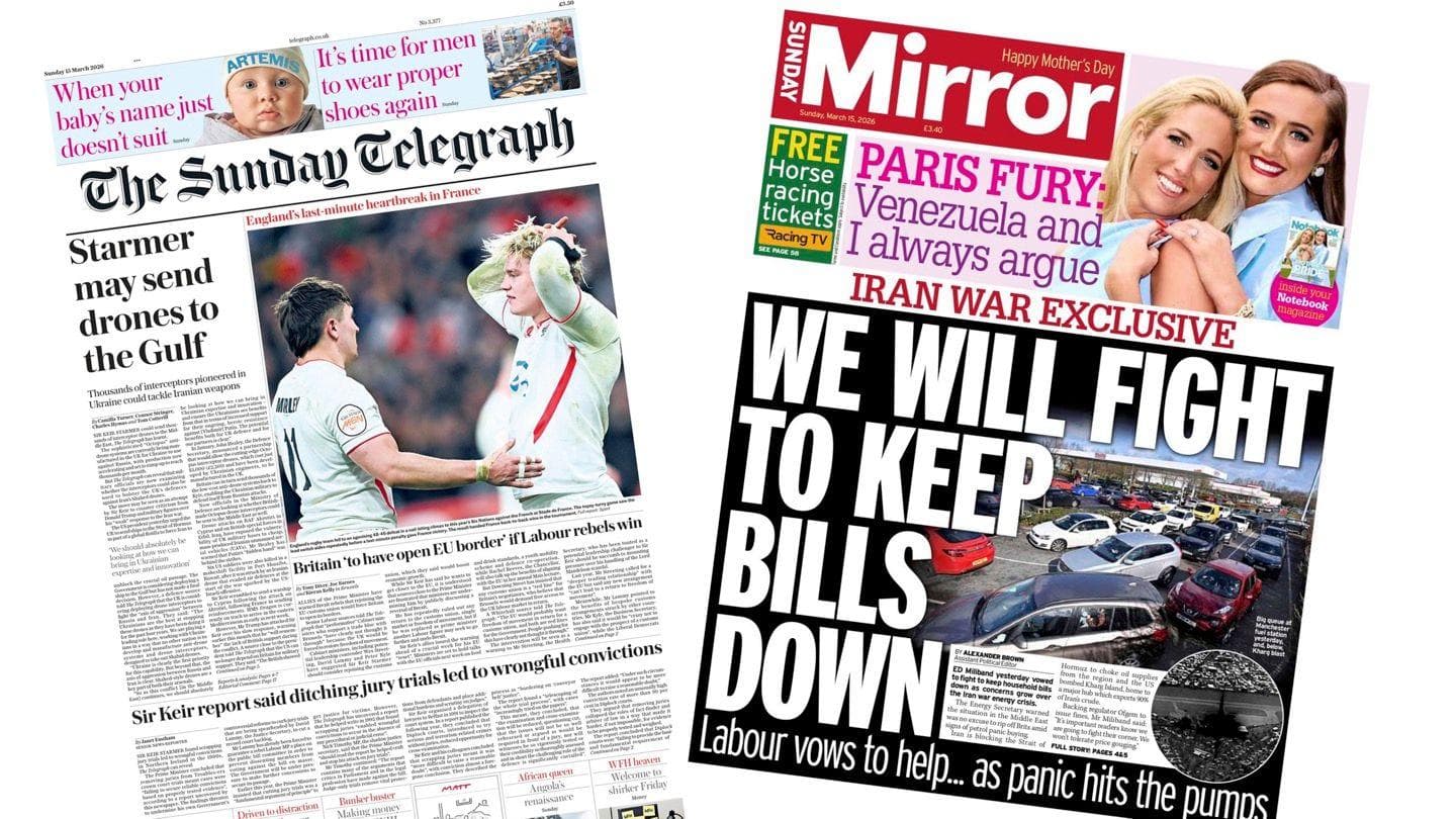 The Papers: 'Starmer may send drones to the Gulf' and 'Panic hits the pumps'