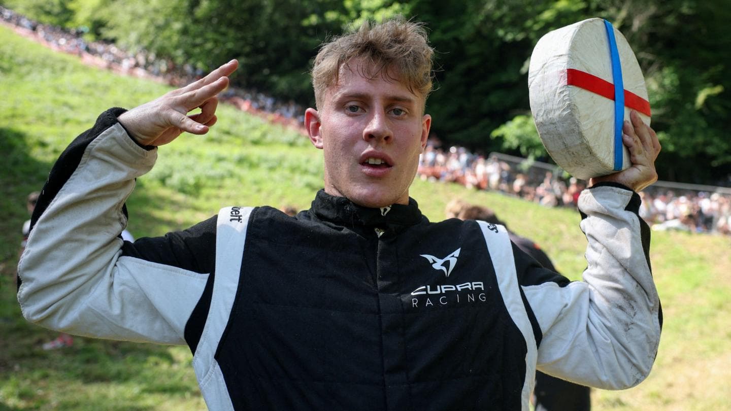 German YouTuber Defends Title at Annual Cheese Rolling Championship