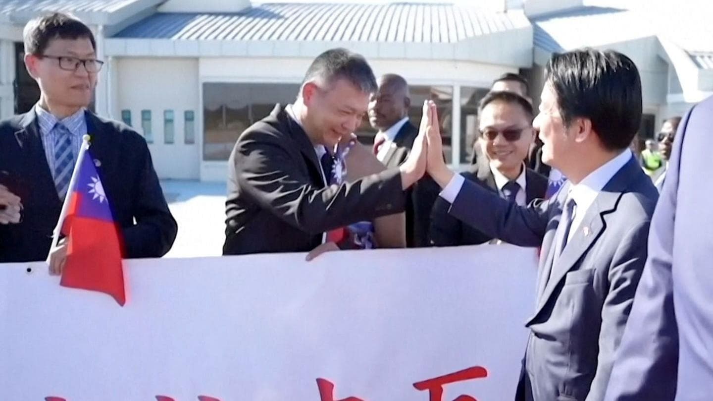 Taiwan president visits Eswatini days after blaming China for cancelled trip