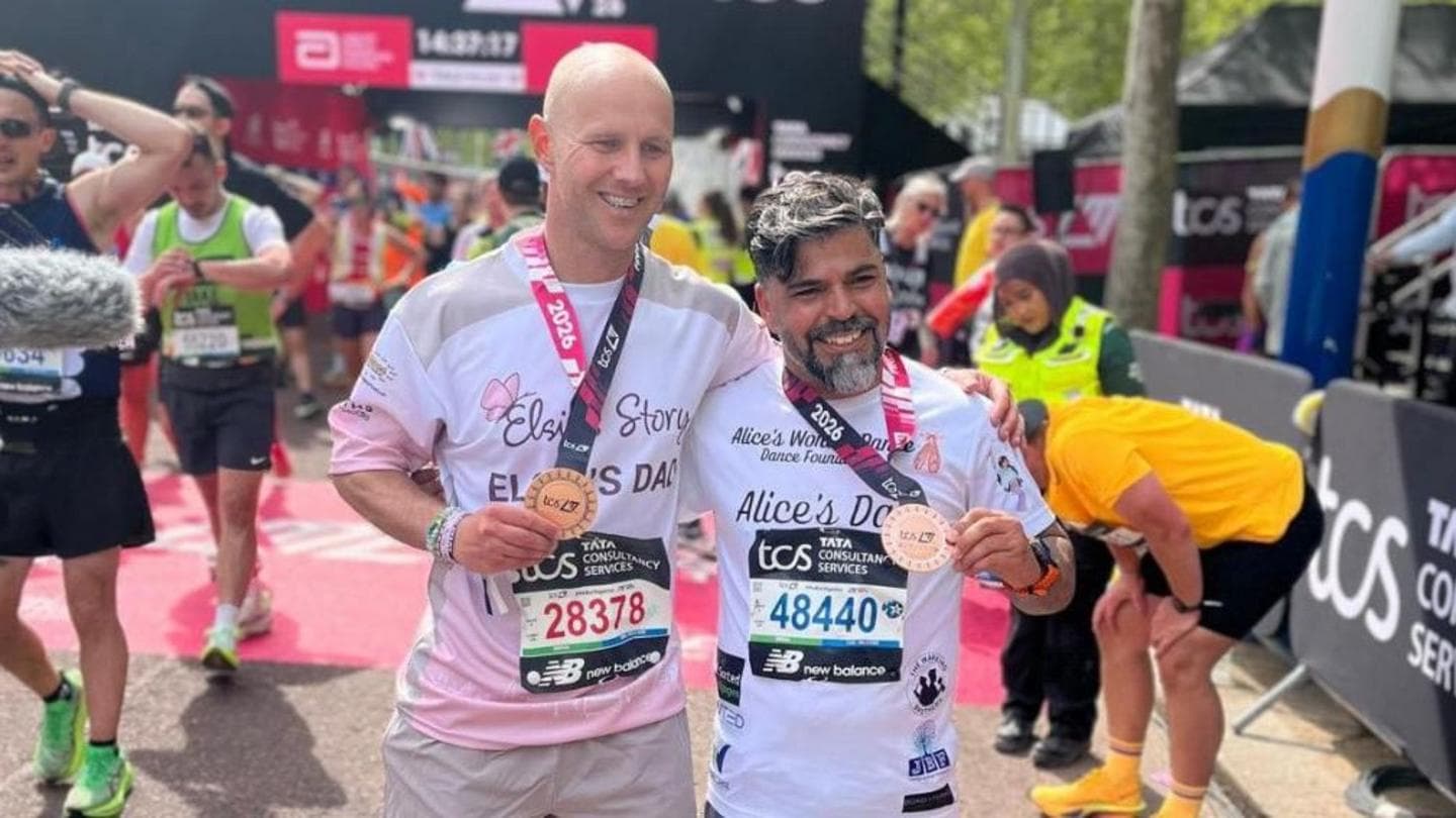 Southport dads finish London Marathon side by side