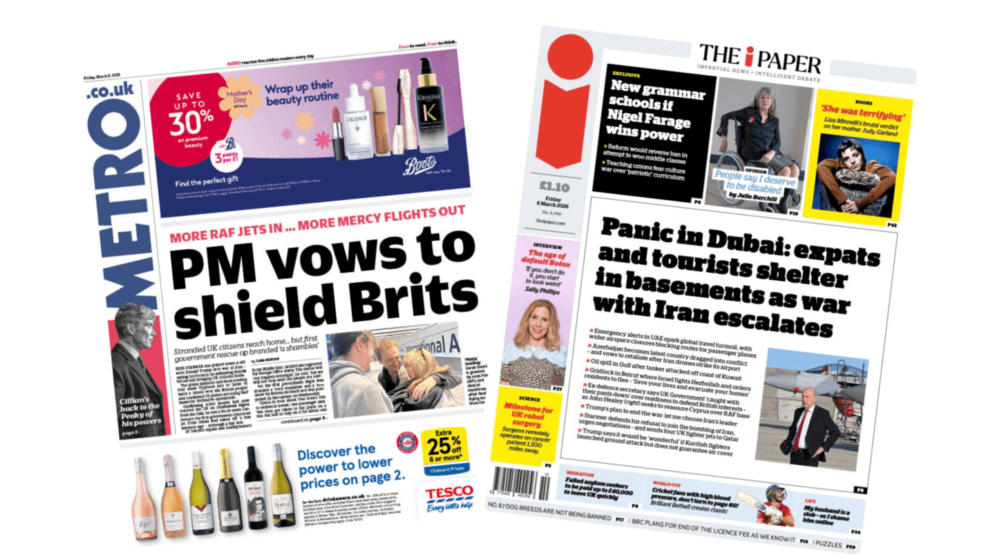 The Papers: 'PM vows to shield Brits' and 'Panic in Dubai'