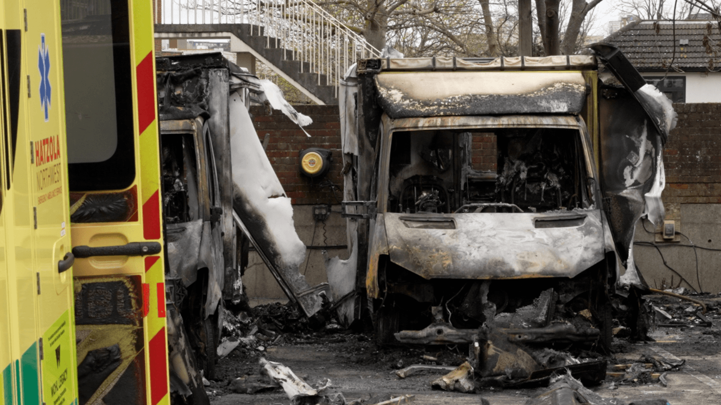 Two men arrested over Jewish charity ambulance arson attacks