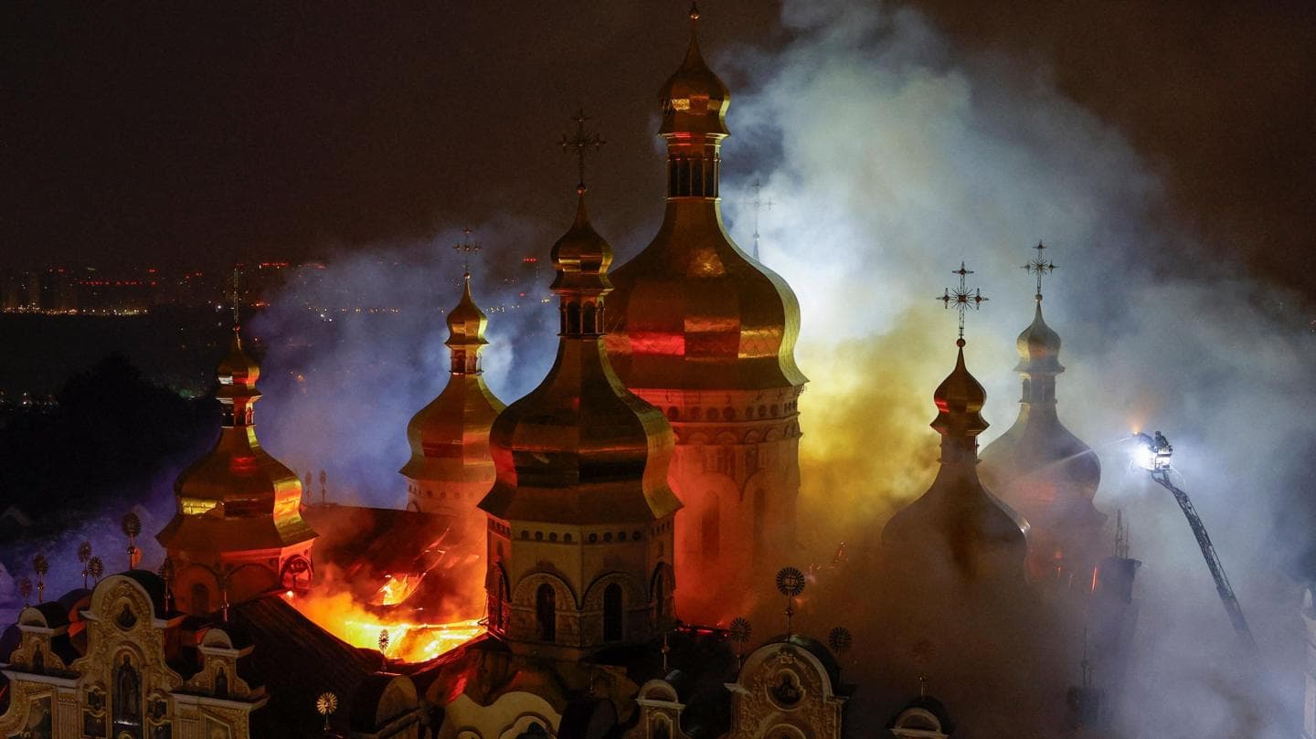 Russian Strikes Result in Nine Deaths in Ukraine, Historic Cathedral Damaged