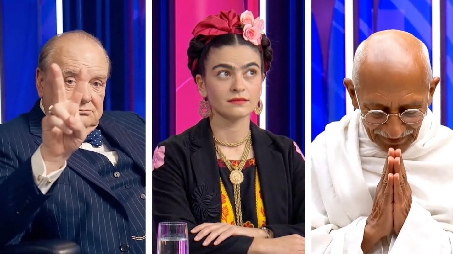 AI Representations of Churchill, Kahlo, and Gandhi Featured on Question Time