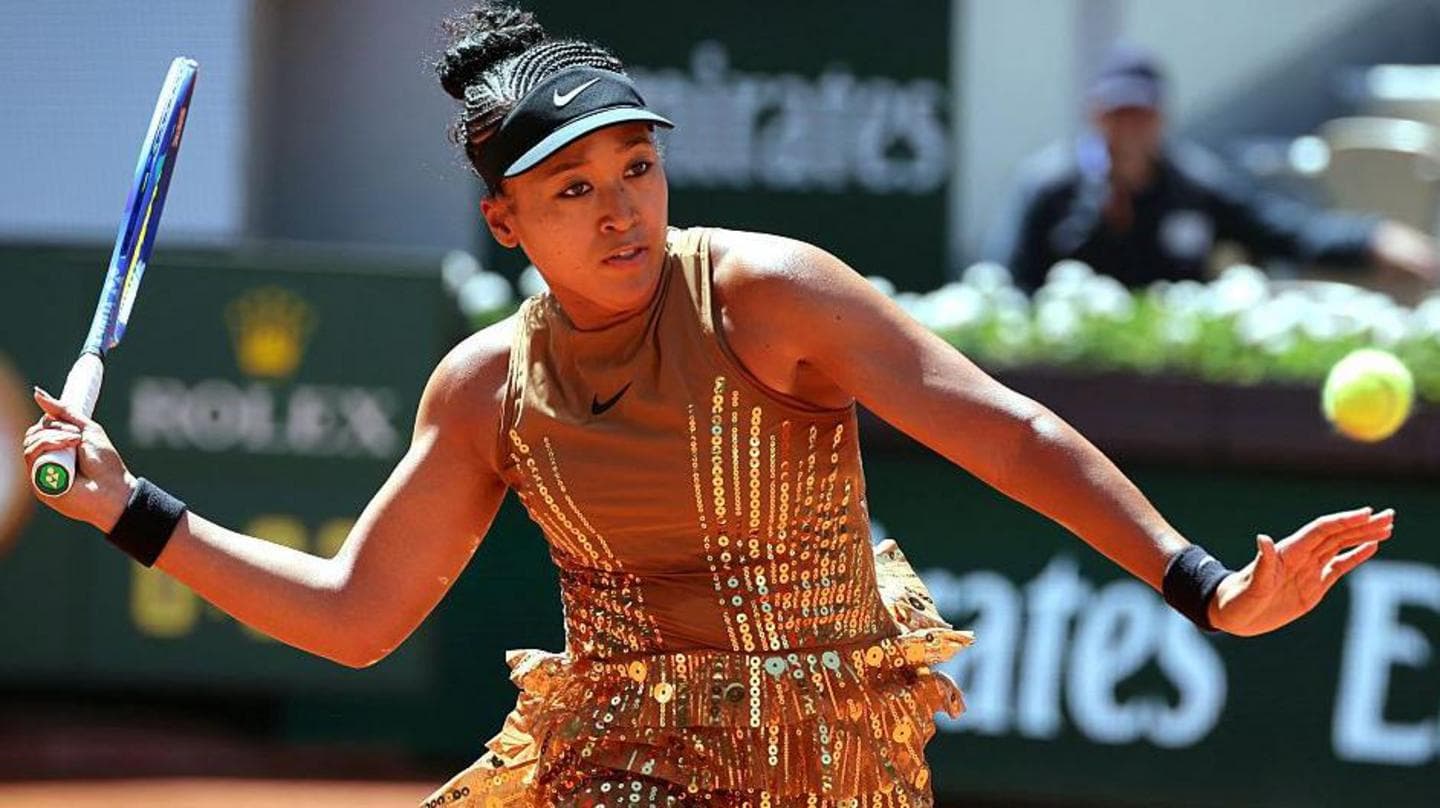 Naomi Osaka dazzles in golden outfit inspired by the Eiffel Tower at the French Open