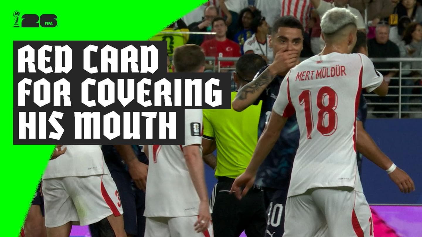 Paraguay's Miguel Almiron Receives Red Card for Covering Mouth During Match
