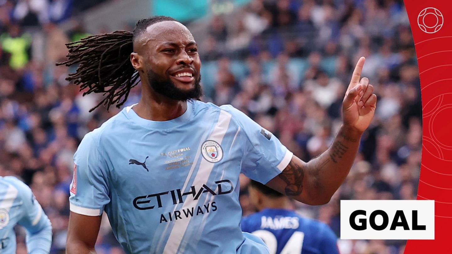 Antoine Semenyo scores to give Manchester City a lead over Chelsea in FA Cup final