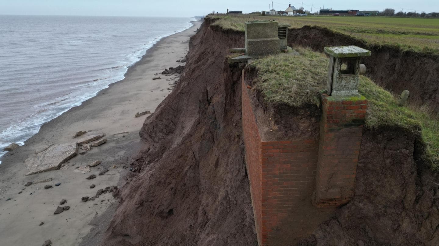 Nuclear bunker nears collapse due to erosion