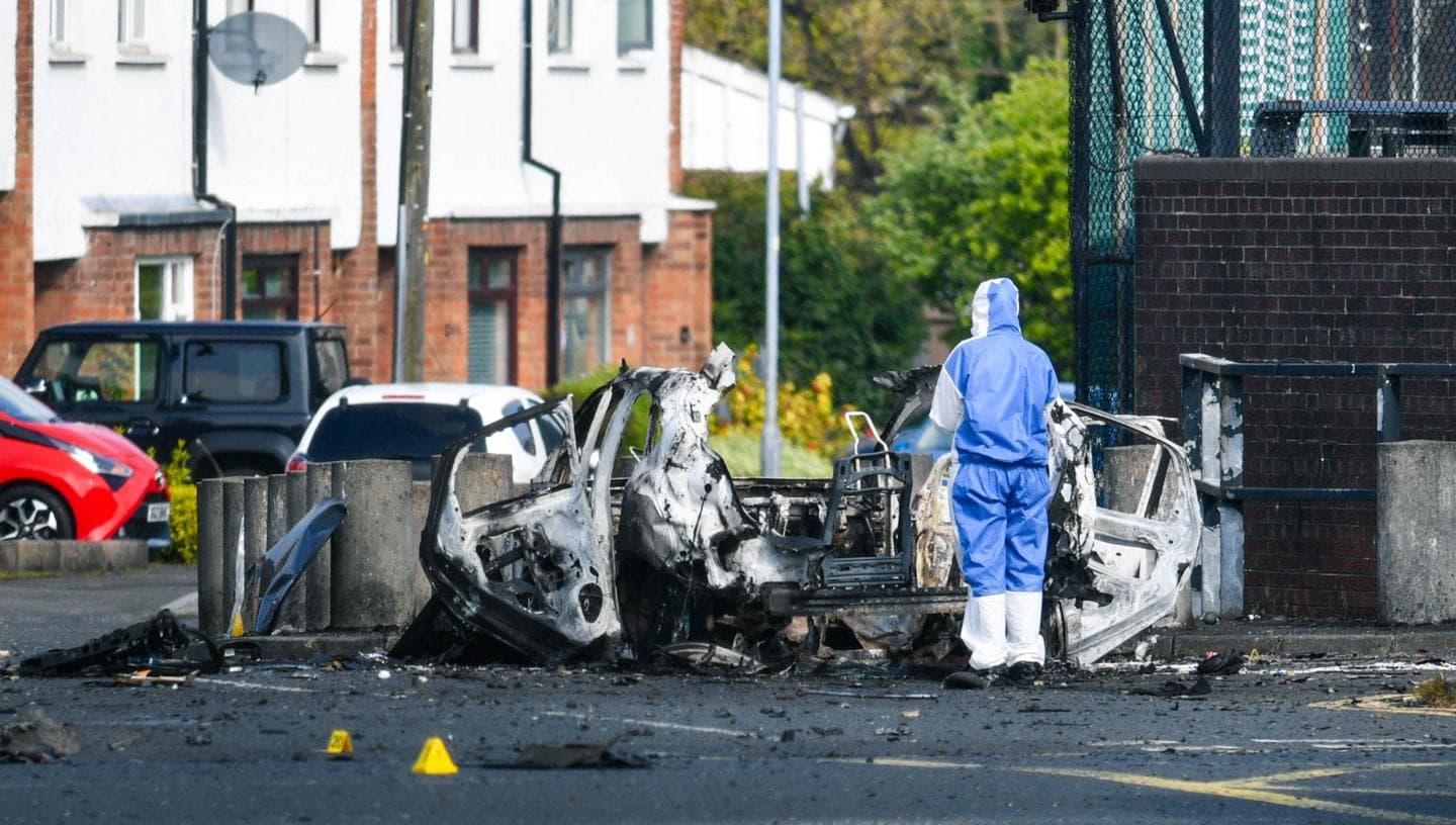 Man charged after explosion at Dunmurry police station