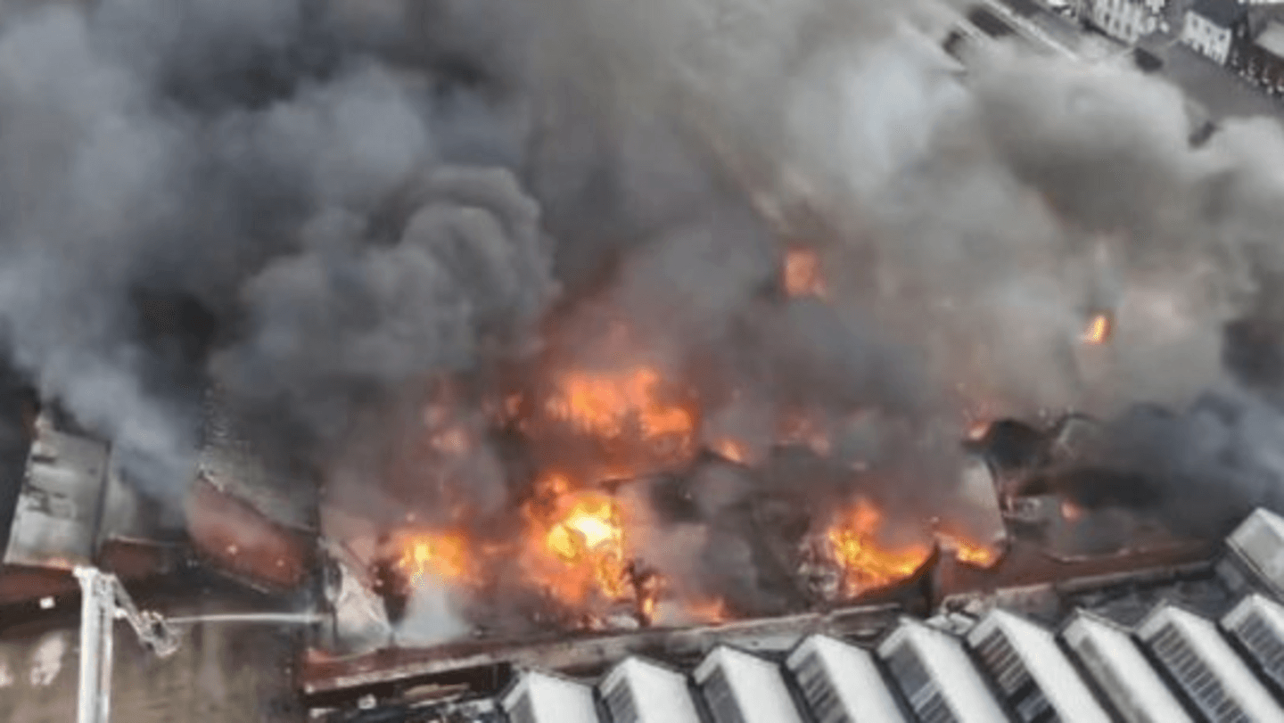 More than 100 firefighters tackle factory blaze