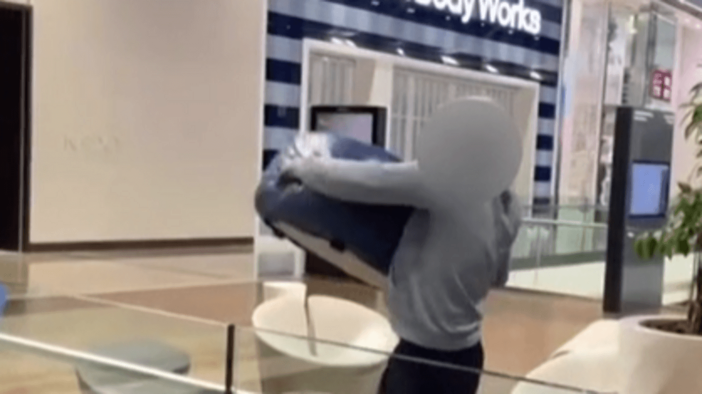 Boy admits filming Westfield chair-throwing prank