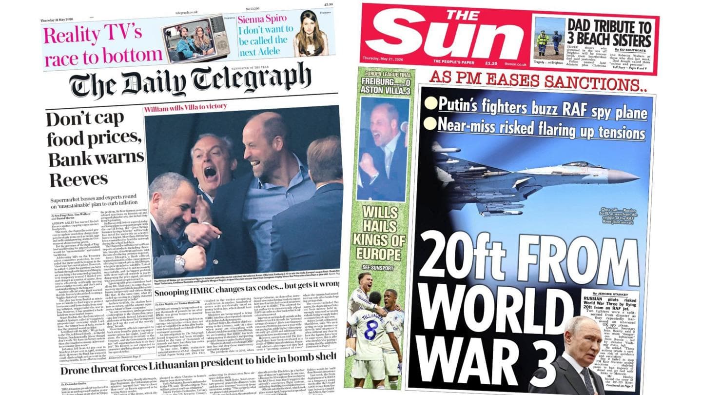 Backlash Against Food Price Cap and Russian Jets Intercept RAF Spy Plane