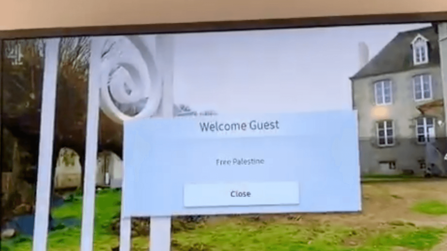 Travelodge Apologizes for 'Free Palestine' Message in Hotel Room