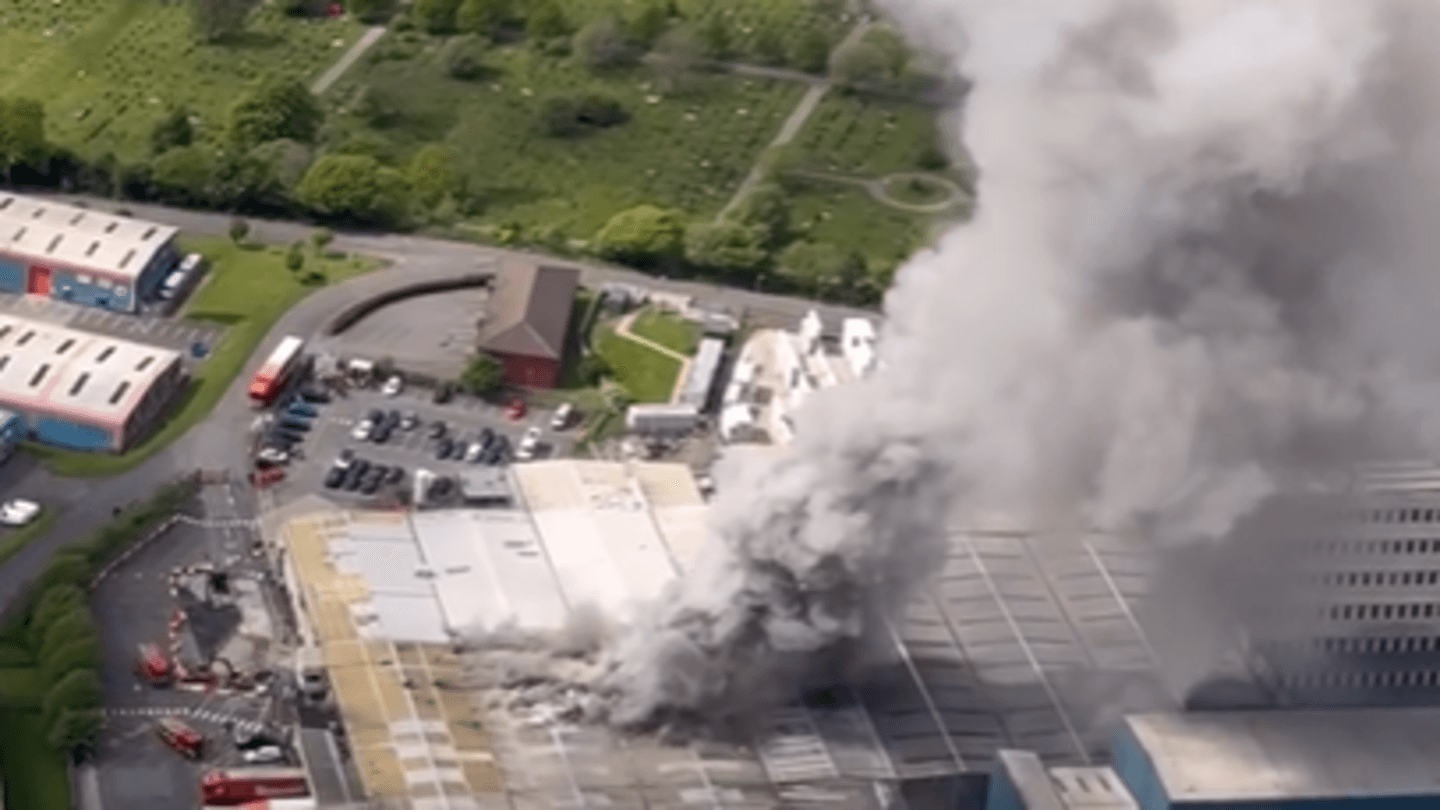 Bank of Dave star spots Warburtons fire from helicopter