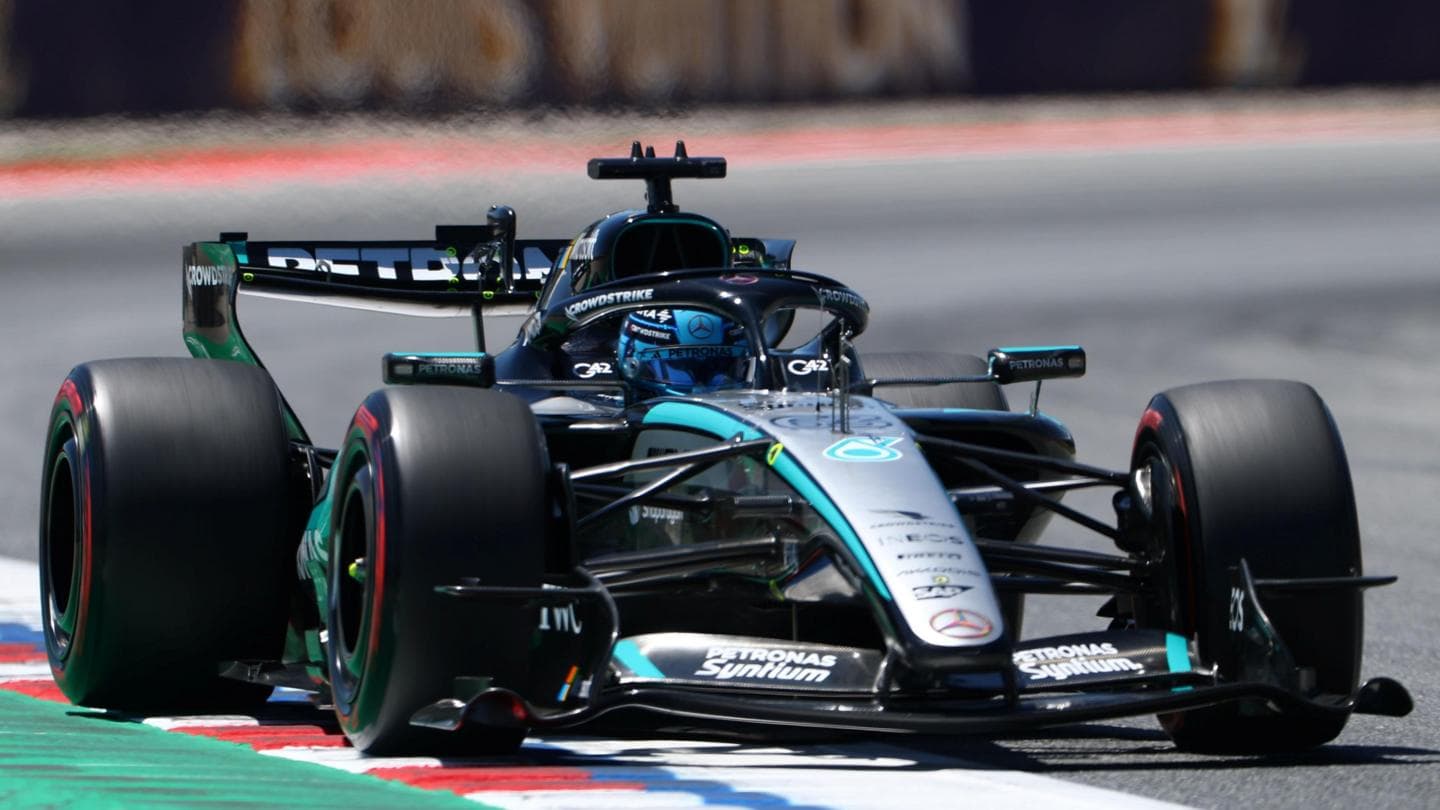 George Russell Leads First Practice at Barcelona-Catalunya Grand Prix