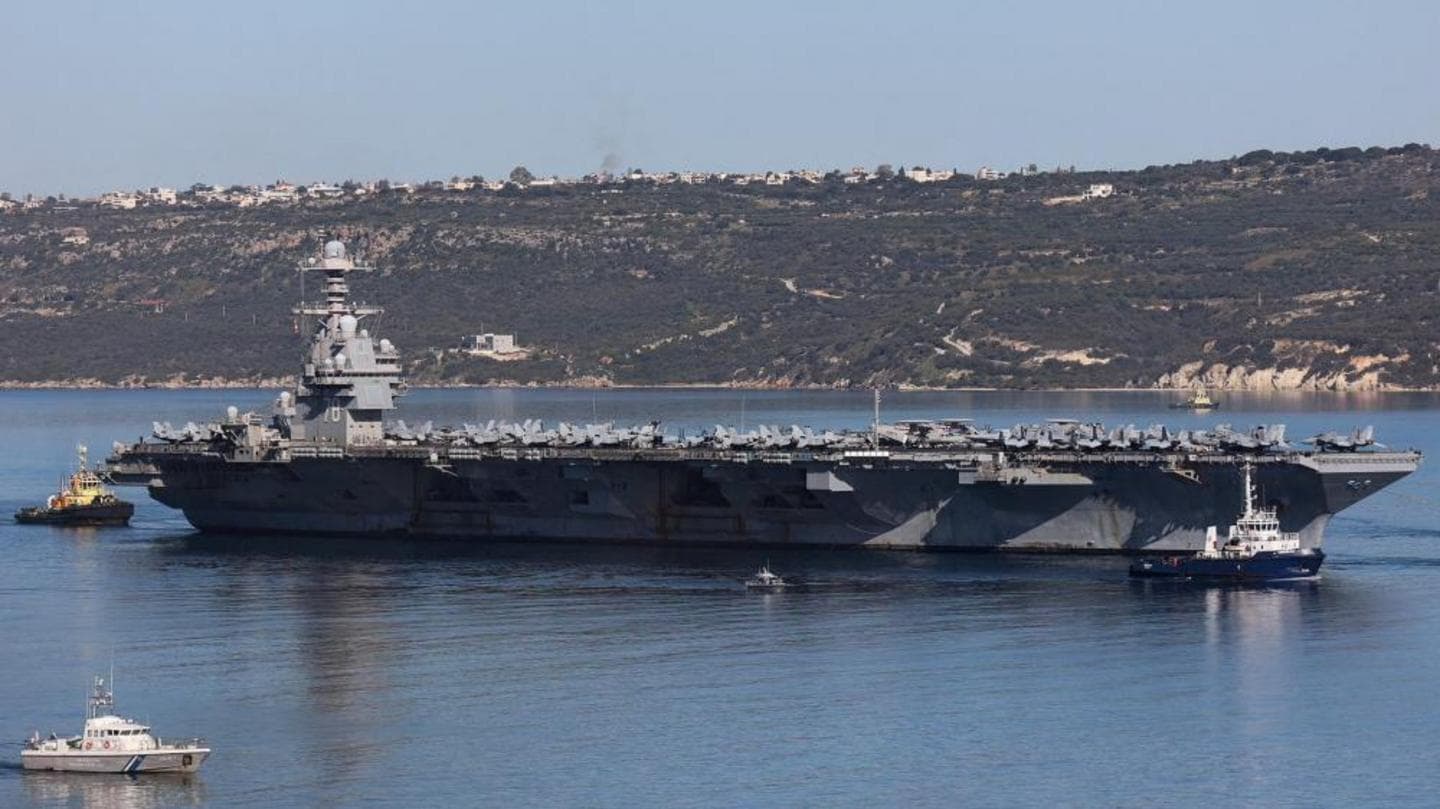 US aircraft carrier to sail to Crete for repairs after fire on board