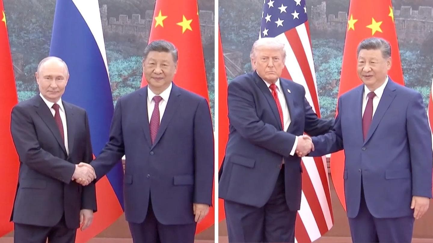 Xi Jinping Hosts Putin in Ceremony Similar to Trump's Welcome in China