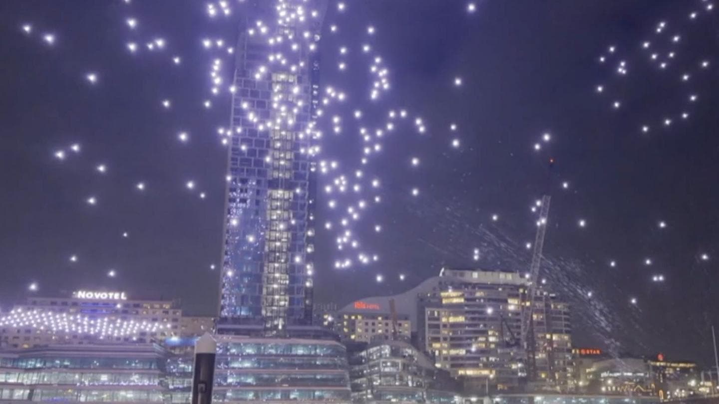 Dozens of drones collide with Sydney Harbour following technical issues during light show