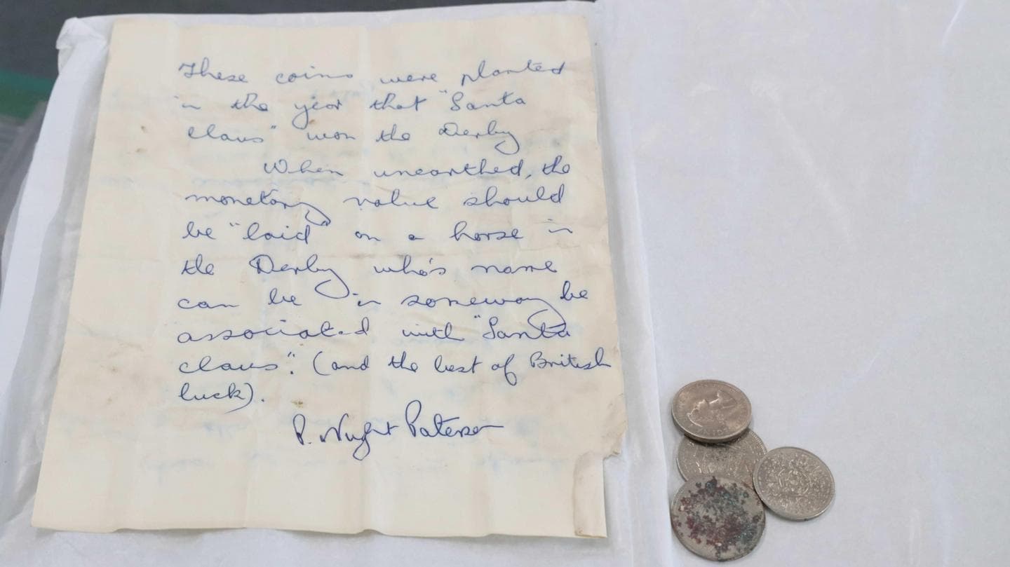 Builder wins bet on Epsom Derby thanks to 'spooky' time capsule tip