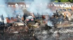 Residents Evacuated as Large Fire Destroys Multiple Homes in Caerphilly County
