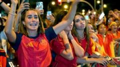 Fans in Madrid Celebrate Spain's World Cup Victory Late Sunday Night