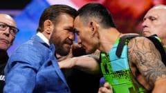 Conor McGregor Removes Max Holloway's Glasses During Heated Face-Off