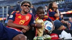 Lamine Yamal Celebrates World Cup Victory with His Young Brother