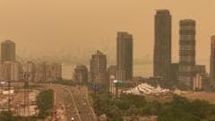 Orange Haze from Canadian Wildfires Observed in Ontario and Northern U.S.