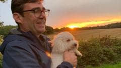 Burnham believes his dog Axel would not get along with Larry the cat