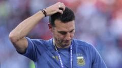 Lionel Scaloni departs press conference in tears after World Cup final loss