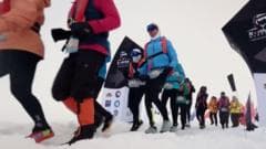 Marathon Runners Race on Drifting Sea Ice at the North Pole