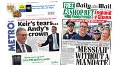 Sir Keir Starmer's Resignation and Andy Burnham's Rise Featured in Tuesday's Papers